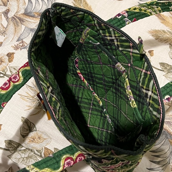 Vera Bradley Bitty Betsy Chelsea Green Pattern Tote Bag Mini Purse Retired - Picture 3 of 6